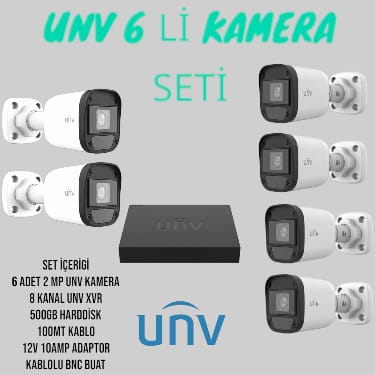 unv 6 lı kamera set